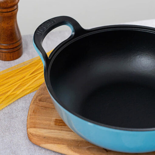 Nồi chảo gang Oceno - Thương hiệu Japan size 20cm (còn xanh)