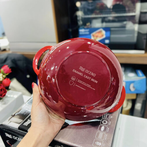 Nồi chảo gang Oceno - Thương hiệu Japan size 20cm (còn xanh)