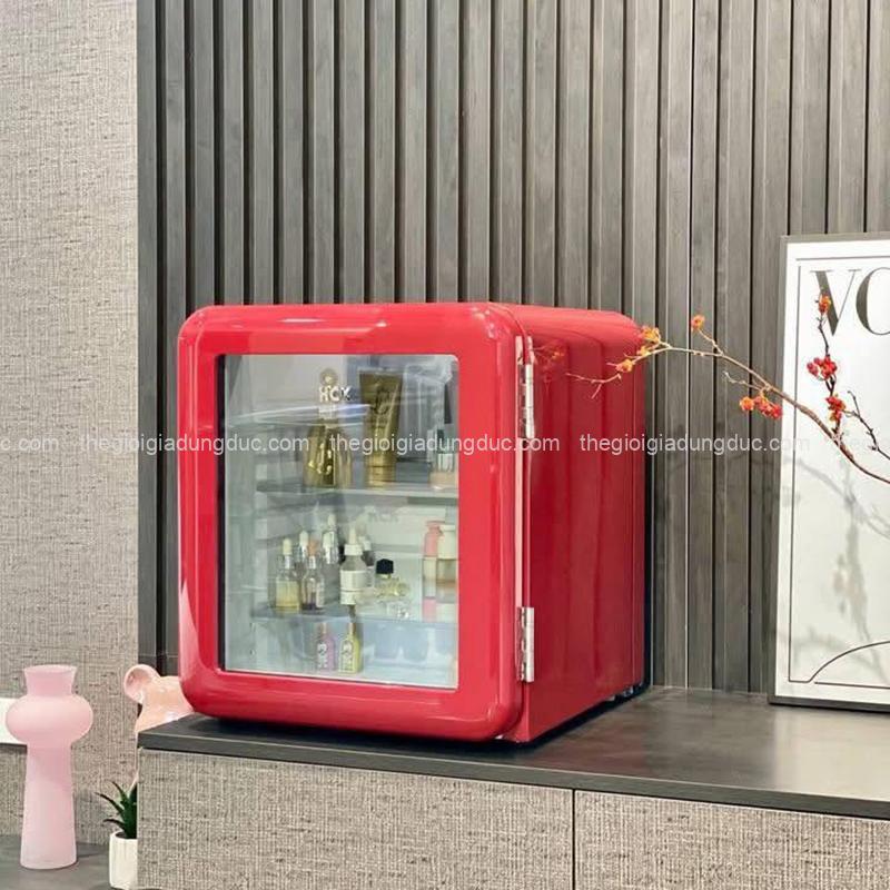 tu-lanh-dung-my-pham-va-do-uong-hck-48l-mau-kem (2) Tủ lạnh đựng mỹ phẩm và đồ uống HCK 48L