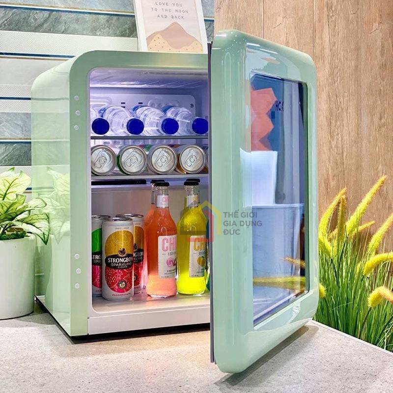 tu-lanh-my-pham-va-do-uong-hck-48l-mau-xanh-mint1 Tủ lạnh mỹ phẩm và đồ uống HCK 48L (màu xanh mint)
