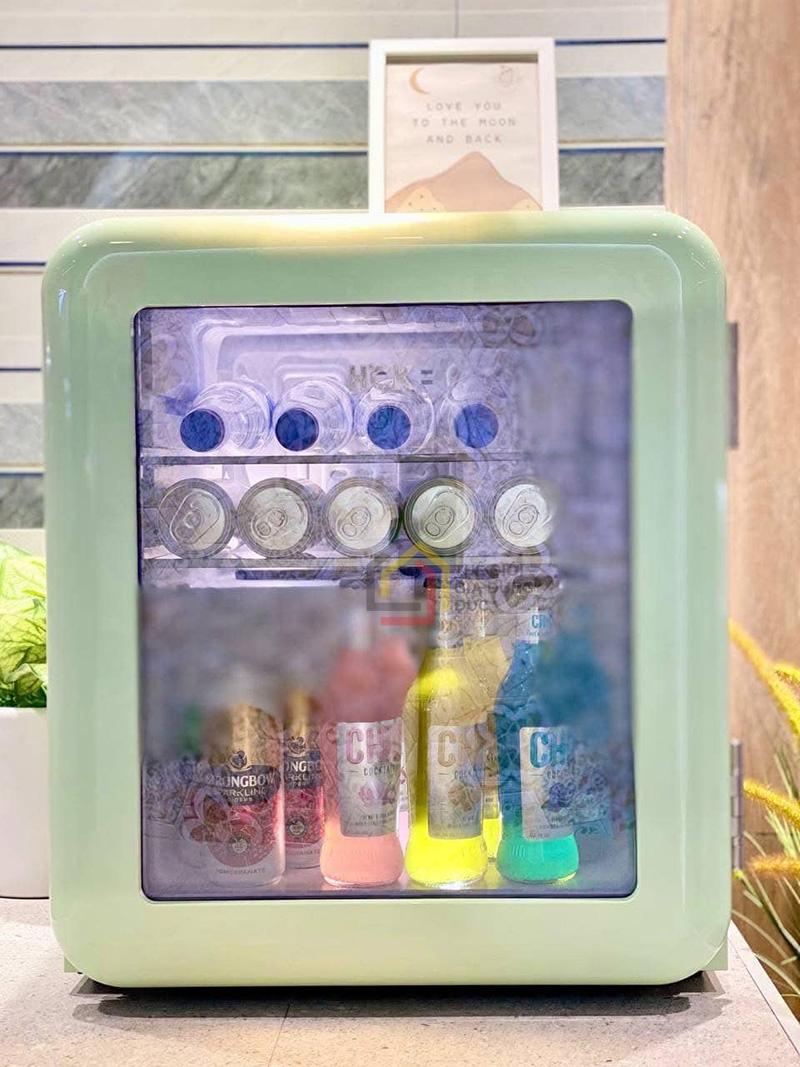 tu-lanh-my-pham-va-do-uong-hck-48l-mau-xanh-mint2 Tủ lạnh mỹ phẩm và đồ uống HCK 48L (màu xanh mint)