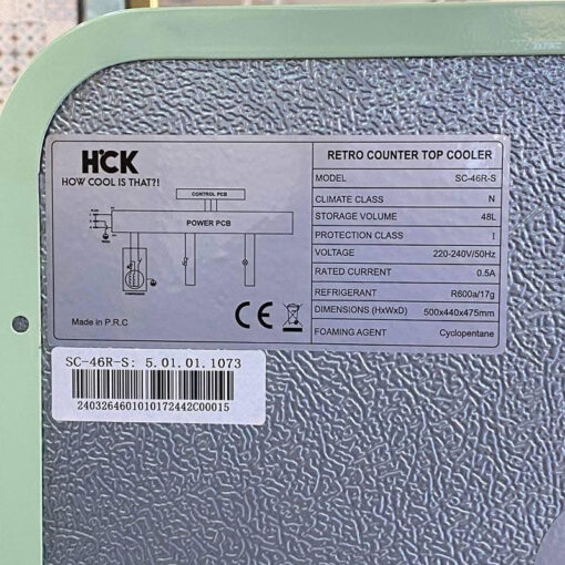 Tủ lạnh mỹ phẩm và đồ uống HCK 48L (màu xanh mint)