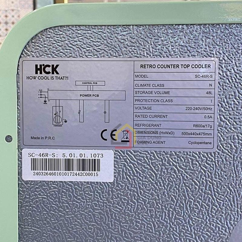 tu-lanh-my-pham-va-do-uong-hck-48l-mau-xanh-mint5 Tủ lạnh mỹ phẩm và đồ uống HCK 48L (màu xanh mint)