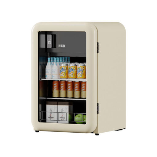 Tủ lạnh Retro HCK 115L (Kem, Cánh kính chống bức xạ)