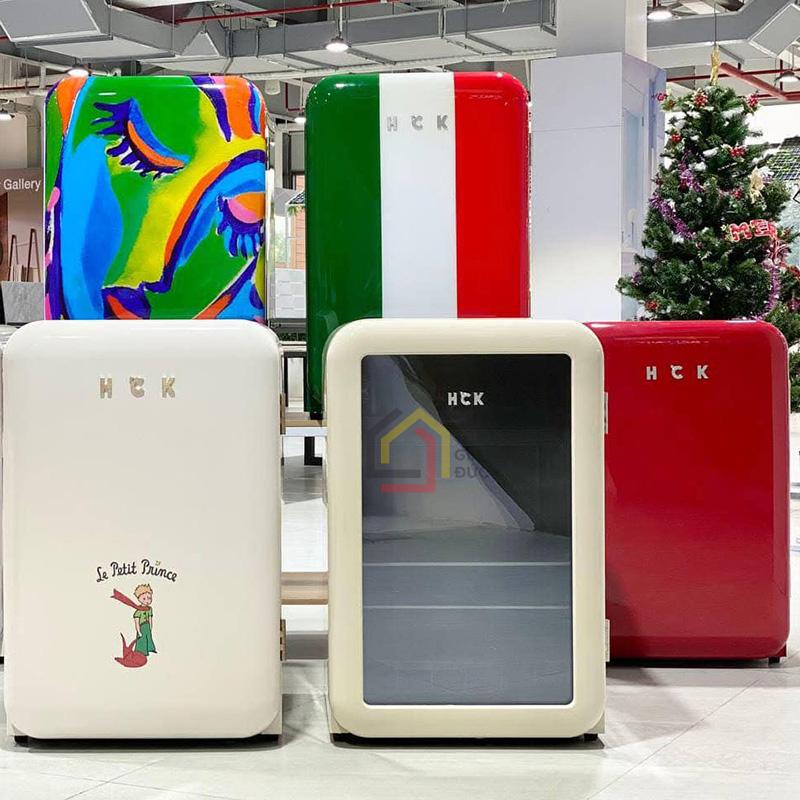 tu-lanh-retro-hck-115l-kem-canh-kinh-chong-buc-xa8 Tủ lạnh Retro HCK 115L (Kem, Cánh kính chống bức xạ)