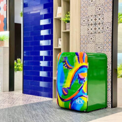 Tủ lạnh Retro HCK Sleepy Girl (Xanh) 107L