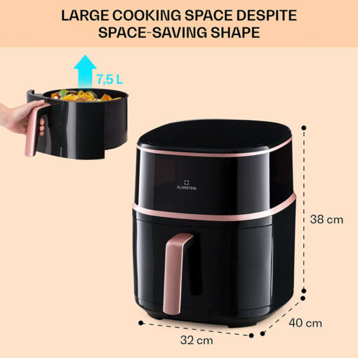 Nồi Chiên Không Khí Nóng Air Bloom Klarstein 7.5L - Tích Hợp Chức Năng Hấp