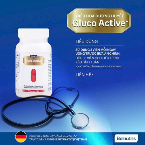 Viên uống hạ đường huyết Gluco Active+ 30V