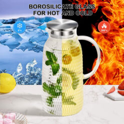 Bình nước thủy tinh chịu nhiệt dung tích lớn 2,4L Aofmee