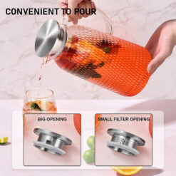 Bình nước thủy tinh chịu nhiệt dung tích lớn 2,4L Aofmee