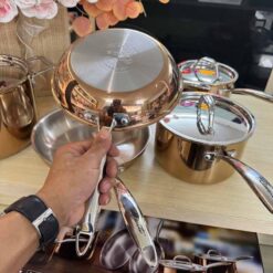 Bộ nồi chảo cao cấp 6 món vàng đồng CIWETE