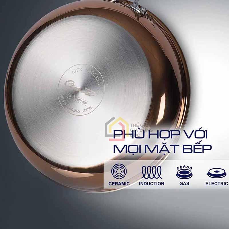 Bộ nồi chảo cao cấp 6 món vàng đồng CIWETE