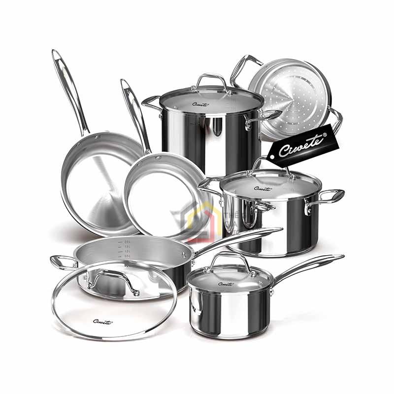bo-noi-chao-inox-ciwete-cao-cap-set-7-mon-da-nang Bộ nồi chảo inox CIWETE cao cấp - set 7 món đa năng