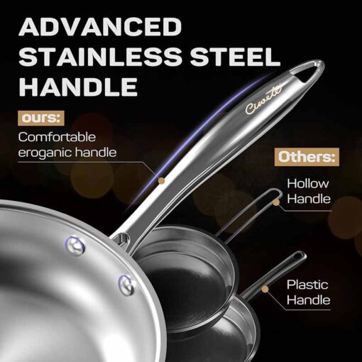 Bộ nồi chảo inox CIWETE cao cấp - set 7 món đa năng