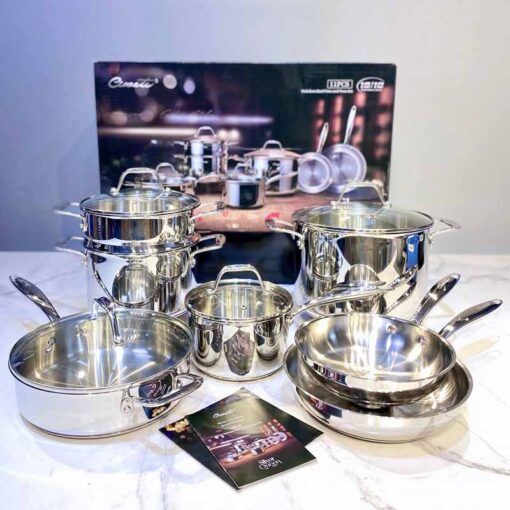 Bộ nồi chảo inox CIWETE cao cấp - set 7 món đa năng