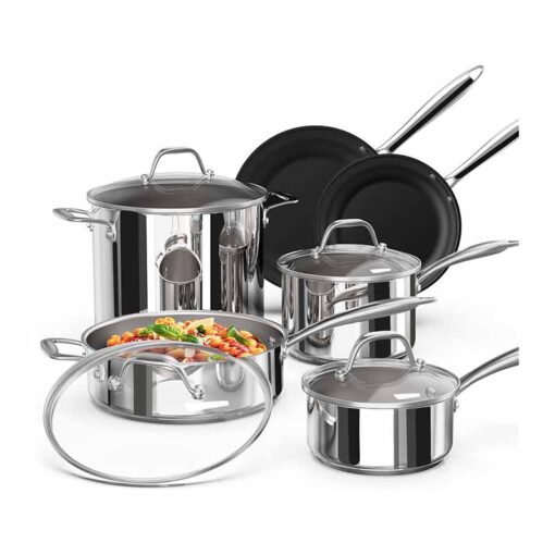 Bộ nồi inox cao cấp CIWETE - Set 6 món đa năng