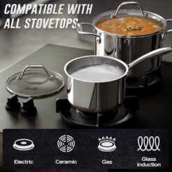 Bộ nồi inox cao cấp CIWETE - Set 6 món đa năng