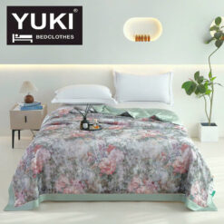 Chăn YUKI Lenzing Tencel tơ lụa trà xanh 2025