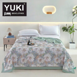 Chăn YUKI Lenzing Tencel tơ lụa trà xanh 2025