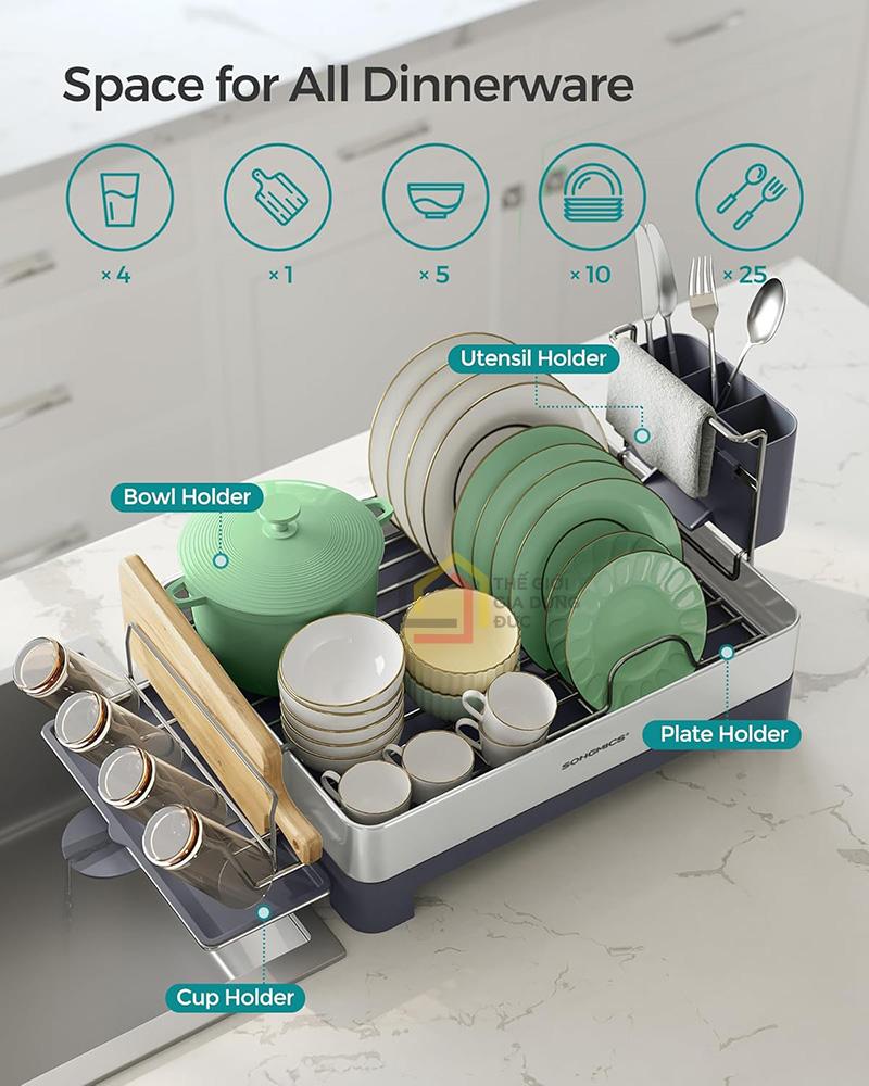 gia-ke-de-bat-dia-songmics1 Giá kệ để bát đĩa Songmics