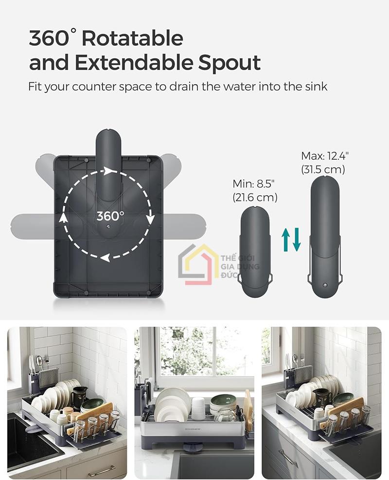 gia-ke-de-bat-dia-songmics5 Giá kệ để bát đĩa Songmics