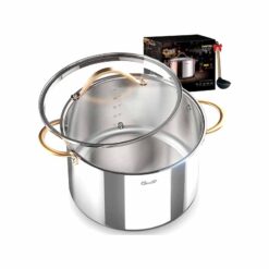 Nồi luộc gà Inox CIWETE vung kính 28cm