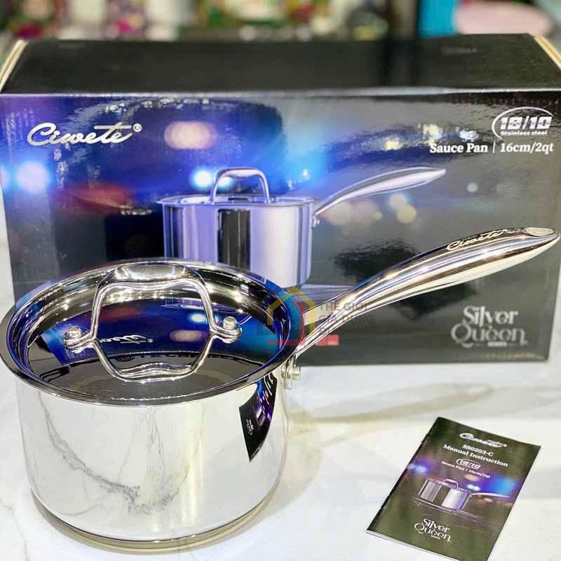 quanh-inox-cao-cap-ciwete-saucepan-with-lid-18cm-2-84l7 Quánh inox cao cấp CIWETE - Saucepan with lid 18cm 2.84L