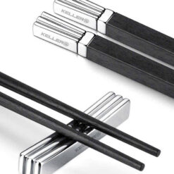 Set 6 đôi đũa kèm gác đũa đồng bộ Keller hàng hiệu Đức