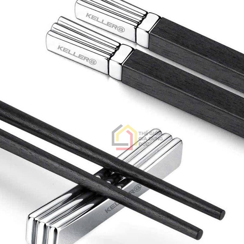 set-6-doi-dua-kem-gac-dua-dong-bo-keller-hang-hieu-duc3 Set 6 đôi đũa kèm gác đũa đồng bộ Keller hàng hiệu Đức