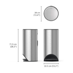 Thùng rác có bàn đạp Joseph Joseph 30150 30L (màu inox)