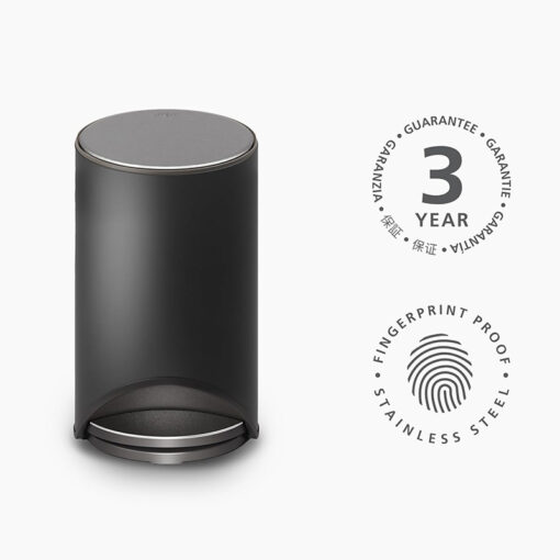 Thùng rác có bàn đạp Joseph Joseph 30151 10L màu đen carbon