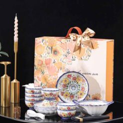 Bộ bát ăn cao cấp 29 món - hoa văn nghệ thuật độc đáo