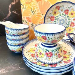 Bộ bát ăn cao cấp 29 món - hoa văn nghệ thuật độc đáo