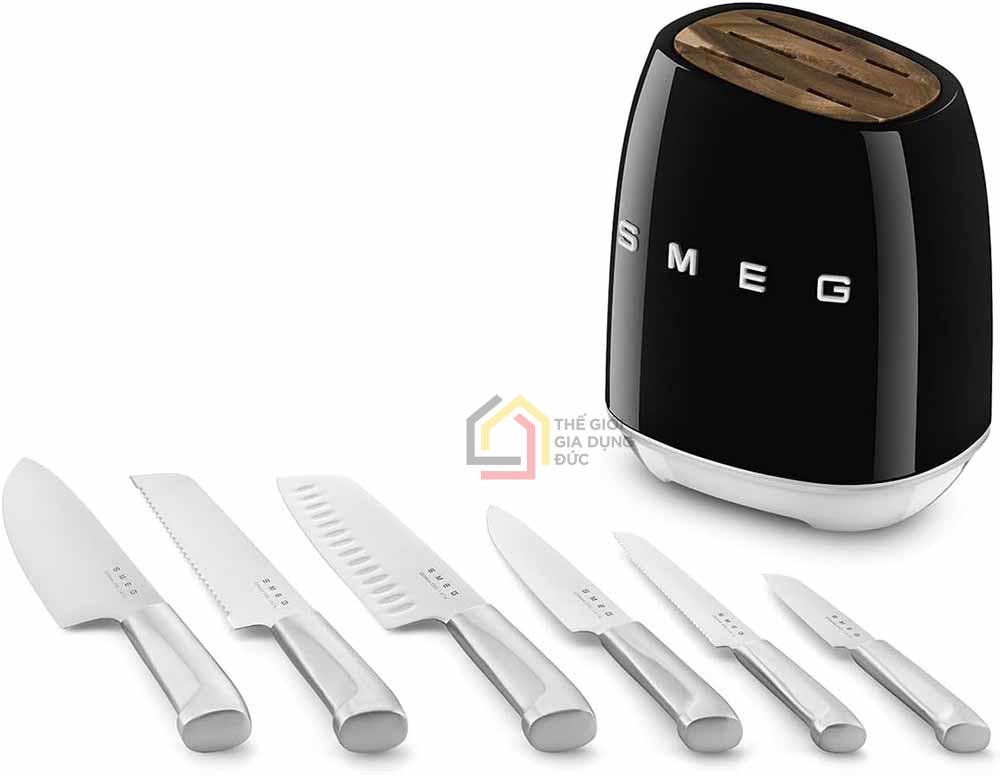 Bộ dao Smeg KBSF02 6 món kèm 1 giá đỡ