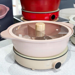 Combo bếp từ + Nồi lẩu 2 ngăn 2LOCK Korea 2025