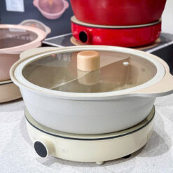 Combo bếp từ + Nồi lẩu 2 ngăn 2LOCK Korea 2025