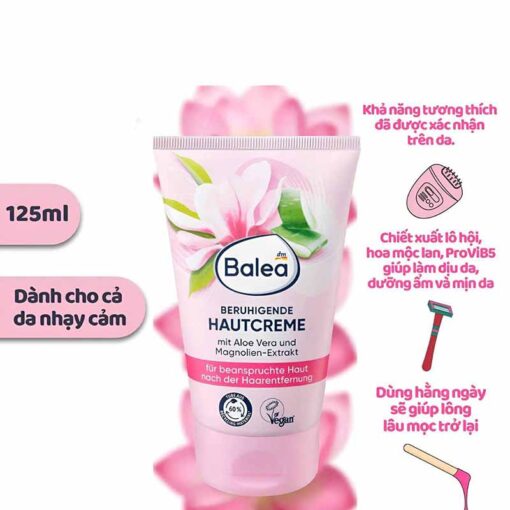 Combo làm mềm da Balea - Tẩy lông và dưỡng da sau tẩy