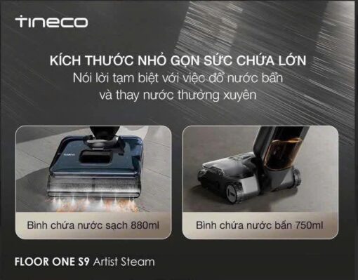 Máy hút bụi lau nhà Tineco Floor S9 Artist Steam
