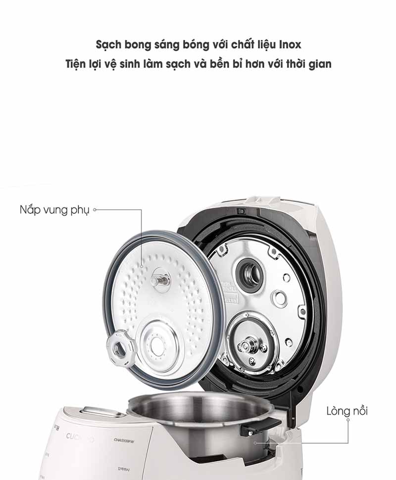 Nồi cơm điện cao tần áp suất CUCKOO CRP-CHAS109FW/FB (1,8L)