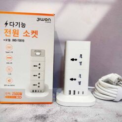 Ổ cắm điện đa năng JIWON JWD-T0619 (8 ổ cắm, 2 Type-C, 2 USB, Dây 3m)