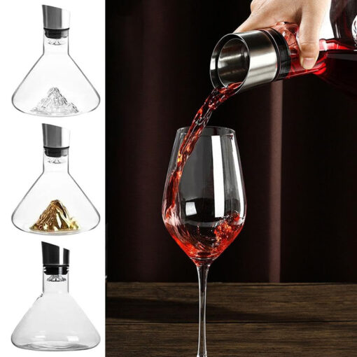 Bình thở rượu Decanter pha lê có vòi sục khí