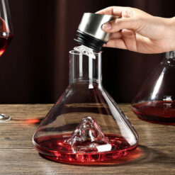 Bình thở rượu Decanter pha lê có vòi sục khí