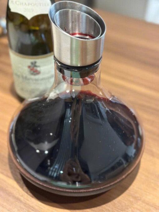 Bình thở rượu Decanter pha lê có vòi sục khí
