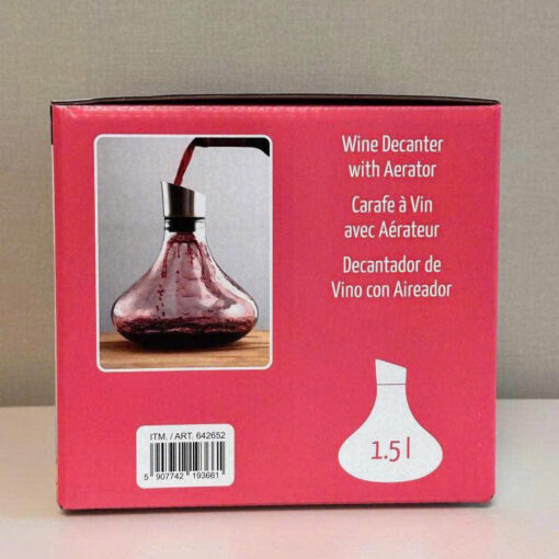 Bình thở rượu Decanter pha lê có vòi sục khí