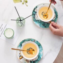 Bộ ấm chén sứ cao cấp hoa văn chim - hoa nghệ thuật