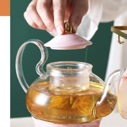 Bộ ấm chén sứ cao cấp màu hồng Pastel phong cách hoàng gia