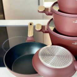 Bộ nồi Berlinger Haus BH/8305 – Leonardo Collection màu đỏ 10 món