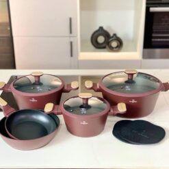 Bộ nồi Berlinger Haus BH/8305 – Leonardo Collection màu đỏ 10 món