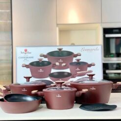 Bộ nồi Berlinger Haus BH/8305 – Leonardo Collection màu đỏ 10 món