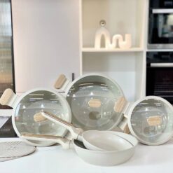 Bộ nồi Berlinger Haus BH/8324 - Sahara 10 món màu kem